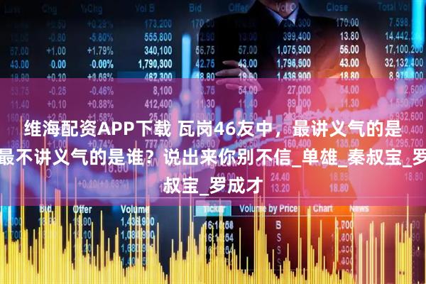 维海配资APP下载 瓦岗46友中，最讲义气的是谁，最不讲义气的是谁？说出来你别不信_单雄_秦叔宝_罗成才